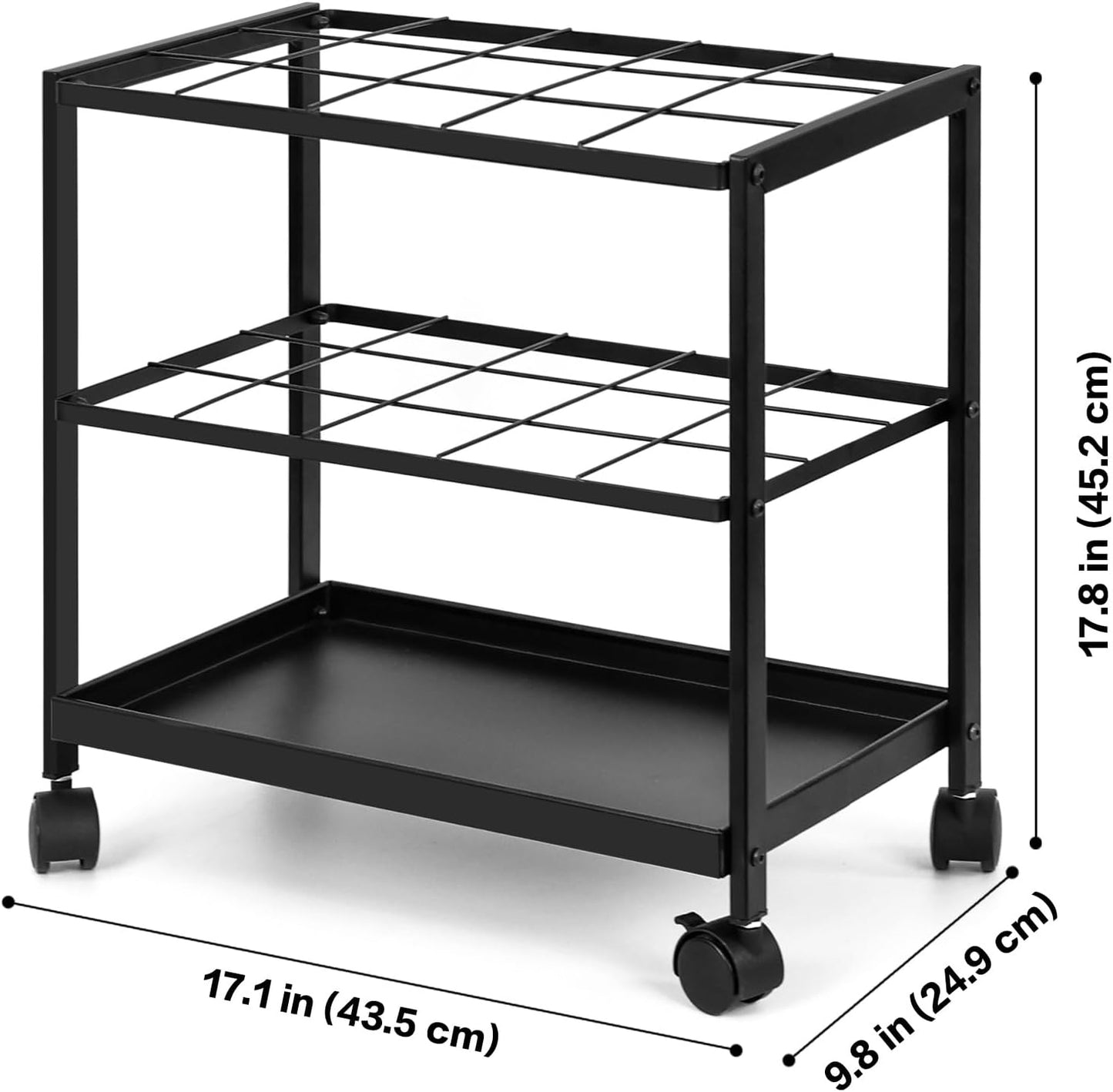 Premium Blueprint Storage Rack Cart - 15-Slot Metal Holder for Secure Organization of Posters & Plans