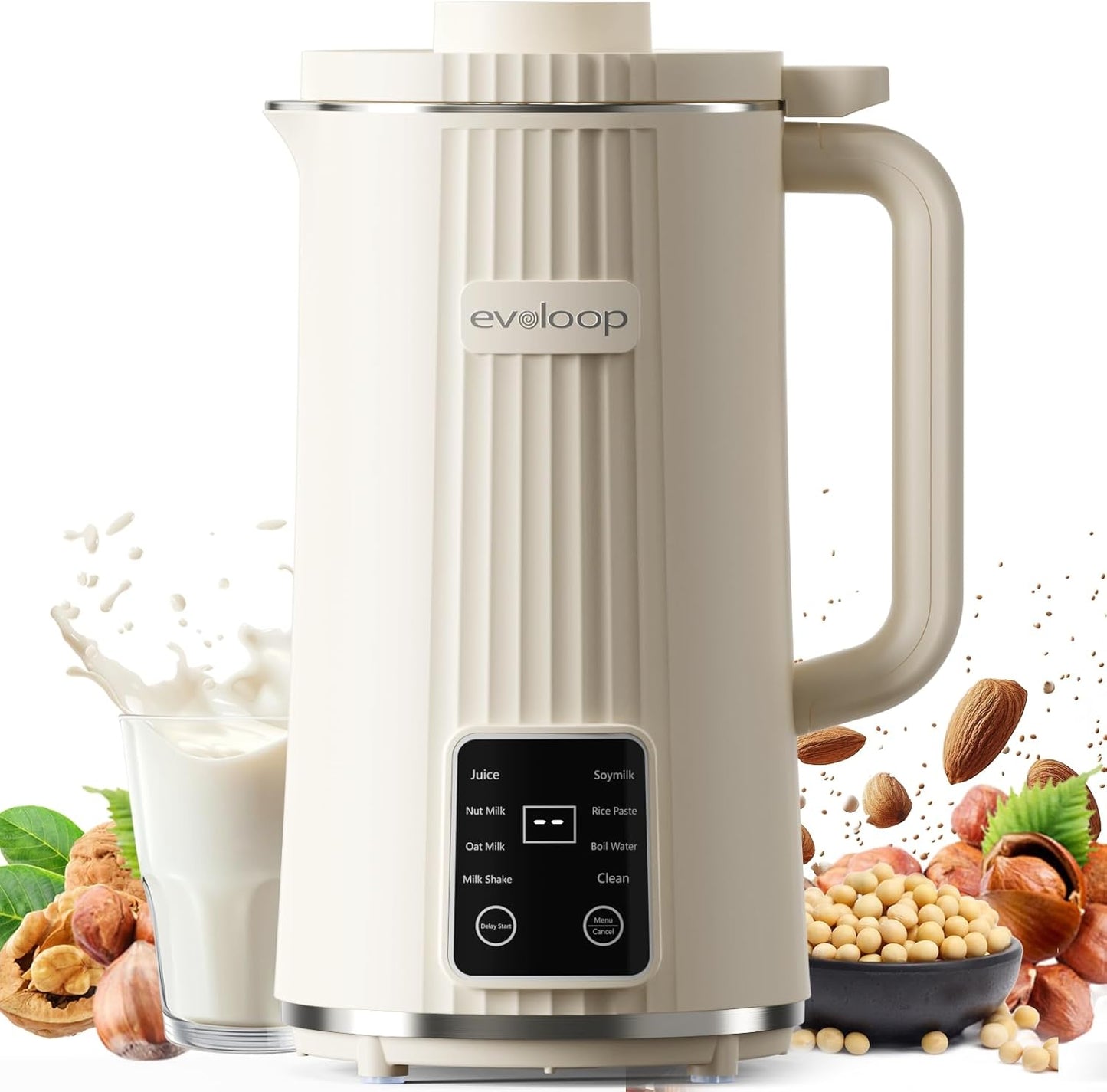 Skiennix 40oz Automatic Nut Milk Maker - 8-in-1 Plant-Based Milk Machine for Almond, Oat & Soy Milk