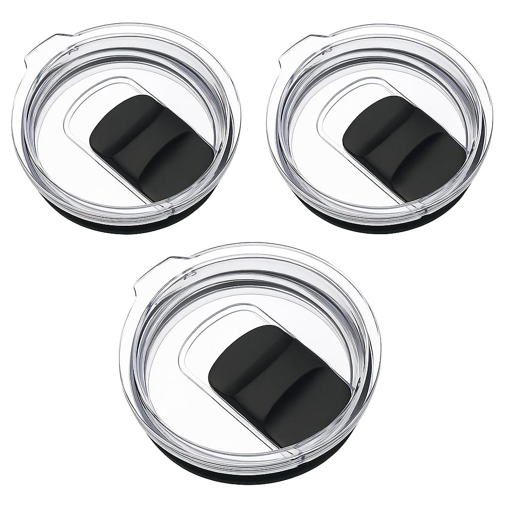 3 Pack 20 oz Tumbler Lid for Yeti Lids，Magnetic Slider Replacement Lids Compatible with YETI 20 oz Tumbler, 10/24 oz Mug and 10 oz Lowball，Spill Proof Cup Lids Covers，BPA Free