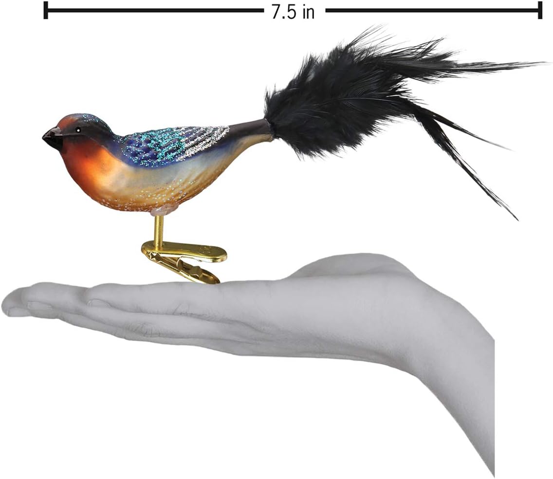 Barn Swallow Glass Blown Ornament - Old World Christmas Collectible (18126)