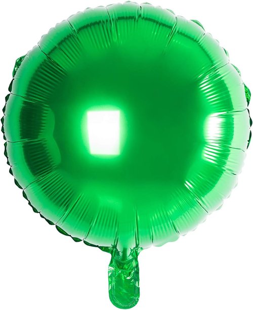 18" Green Round Mylar Foil Balloons - Helium Birthday Party & Baby Shower Decorations | Pack of 20