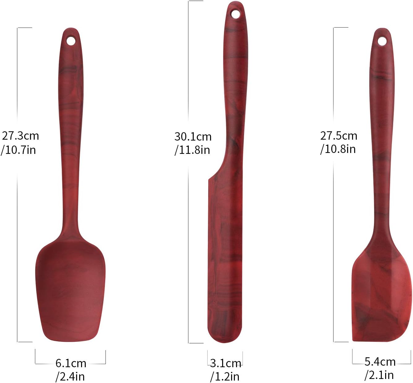 Skiennix Silicone Spatula Set - 3-Pack, BPA-Free, High-Temperature Resistant, Non-Stick Design