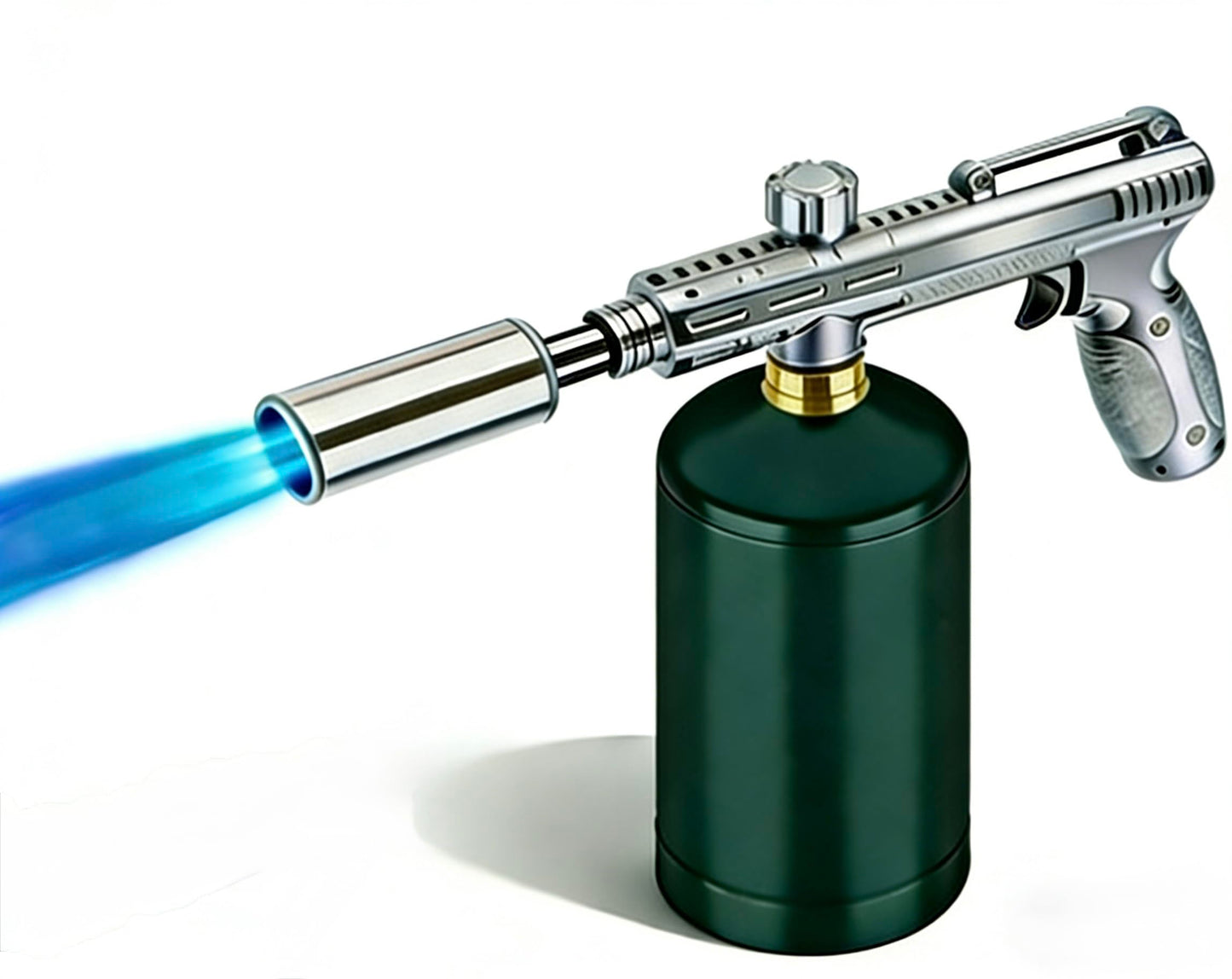 Propane Torch Gun, Adjustable Turbo Flame Blowtorch – 3272°F Max,Culinary Torch for BBQ, Searing Steak, Sous Vide, Campfire Starter (Tank Not Included)