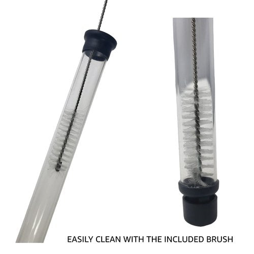 Fermtech Regular Deluxe Siphon Homebrew Kit, Regular Auto-Siphon Brewing Equipment, 24" Pro Wine Bottling Wand Filler, Clamp and Tubing and 30" Brush. Wine, Beer, and Kombucha Making Supplies