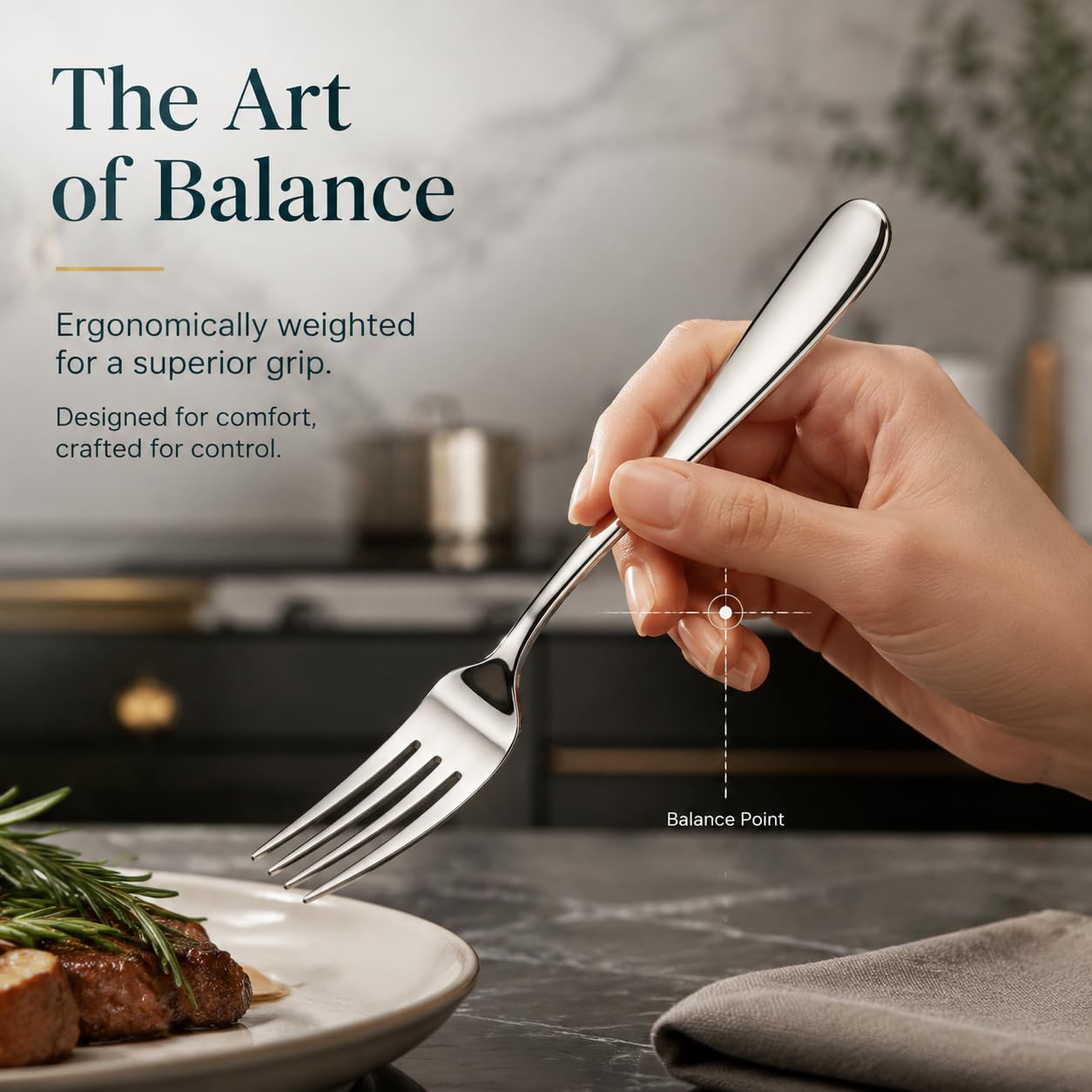 HaWare Silverware Set for 4, 20-Piece Heavy Duty Stainless Steel Flatware Utensils, Food Grade Cutlery Set Including Knife Fork and Spoon, Modern Tableware for Home and Restaurant, Dishwasher Safe
