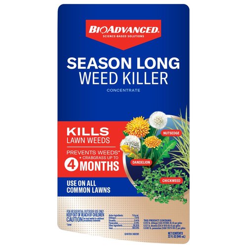 BioAdvanced Lawn Weed Killer - Season Long Concentrate, 32oz | Effective Weed Control for Healthy Lawns