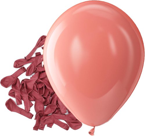 Bezente Dusty Pink Latex Party Balloons - 150 Pack 5-Inch Matte Blush Pink Helium Balloons for Celebrations