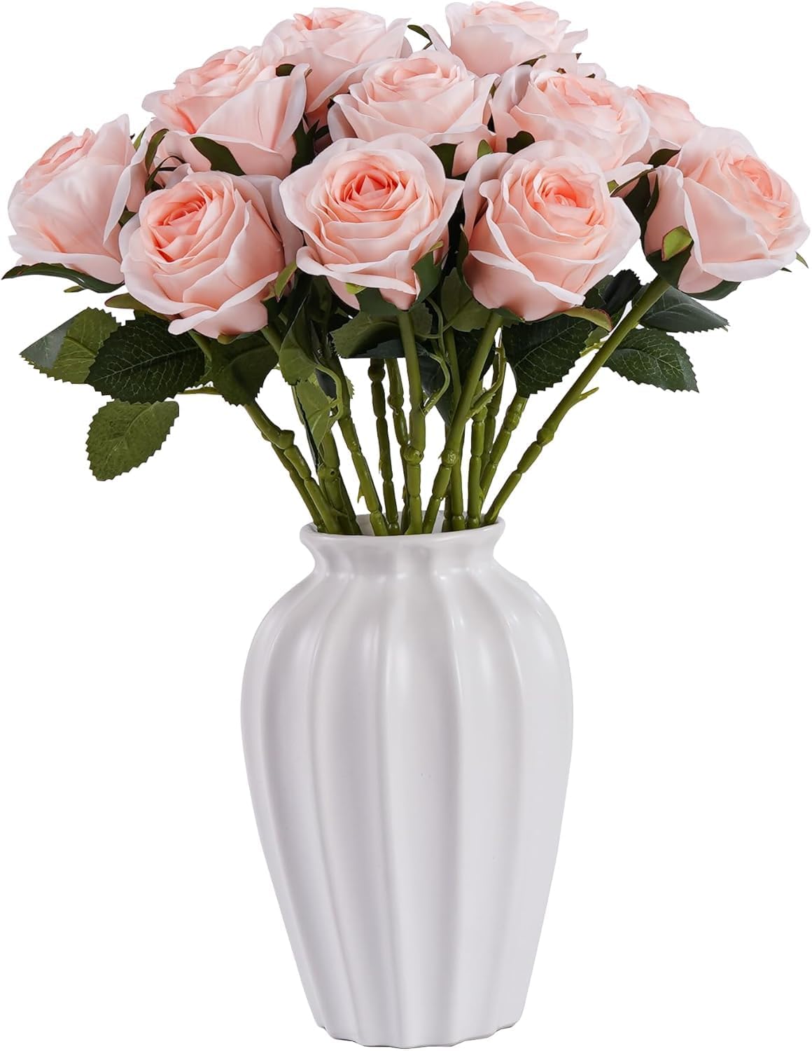 Real Touch Mini PU Tulips Bouquet - Premium Artificial Flowers for Wedding, Home & Event Decor (Set of 30, Cream White)