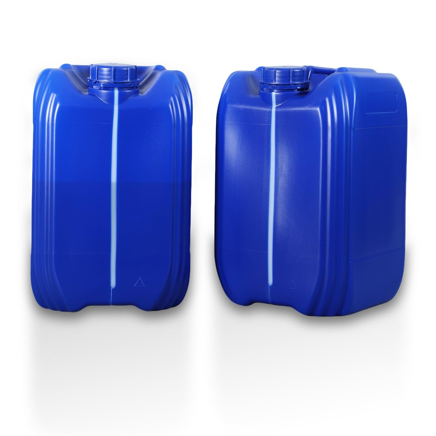 UMETASS Hdpe Carboy Plastic Jar 2 Pack 2.6 Gallon Water Storage Containers - Blue Plastic Jerry can with Sealed Inner Lids & Transparent Level Lines, Perfect for Home & Emergency Supplies