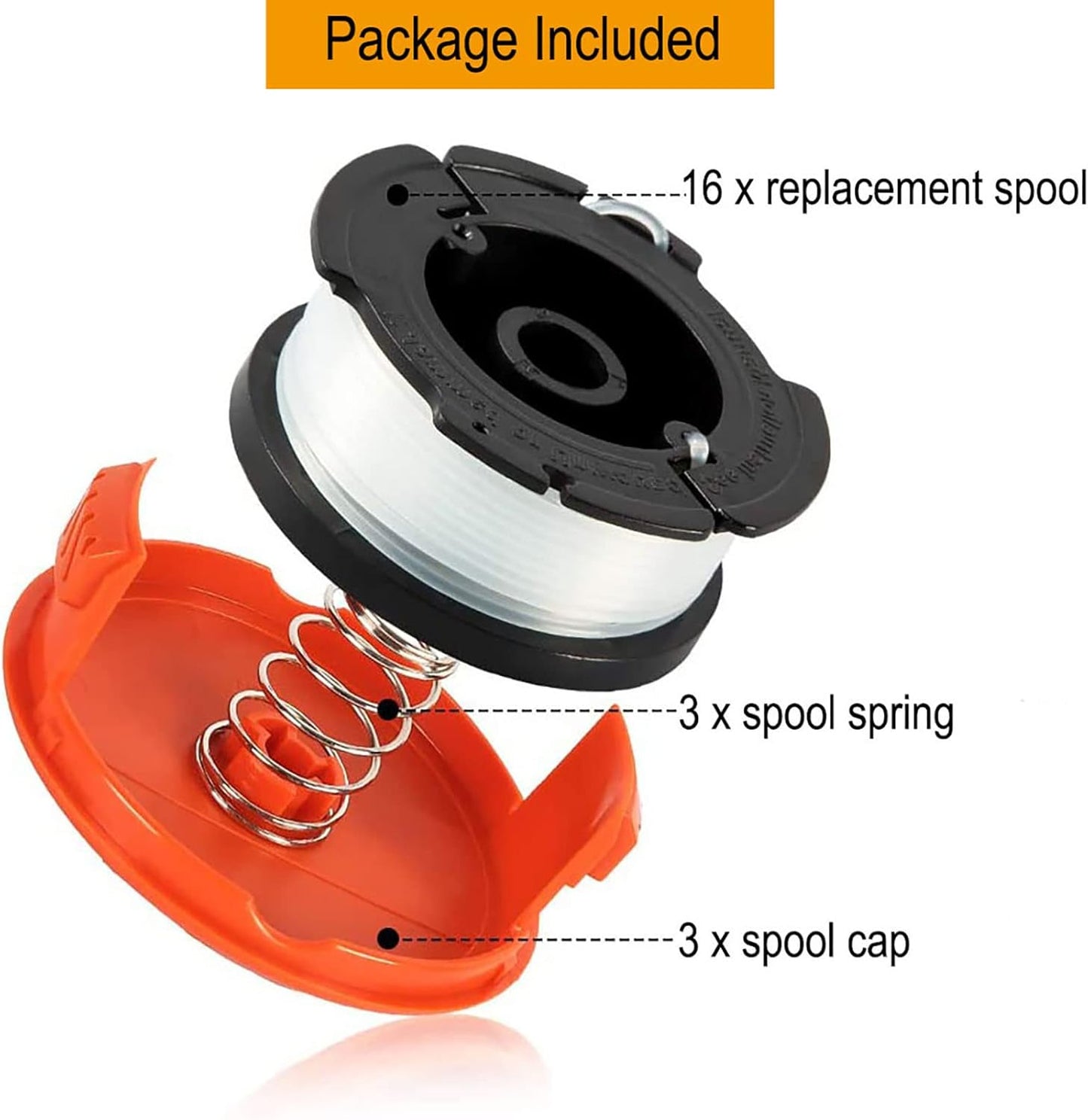 KAKO AF100 Spool - 30ft Autofeed Replacement String for Black Decker Weed Eater | 0.065" Diameter