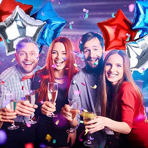 Blue Red White Star Foil Balloons Decorations, FEBSNOW 30Pcs 18 inch 4th of July Balloons for Independence Day Patriotic Party Memorial Day Birthday Decorations Supplier