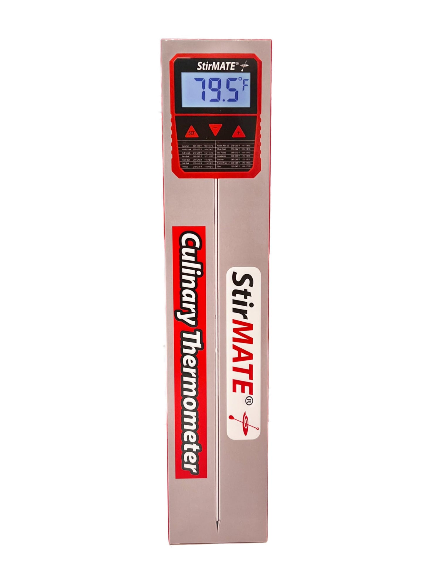 StirMATE Culinary Thermometer – Digital Candy & Deep Fry Stainless Probe with Pot Clip and StirMATE Adapter