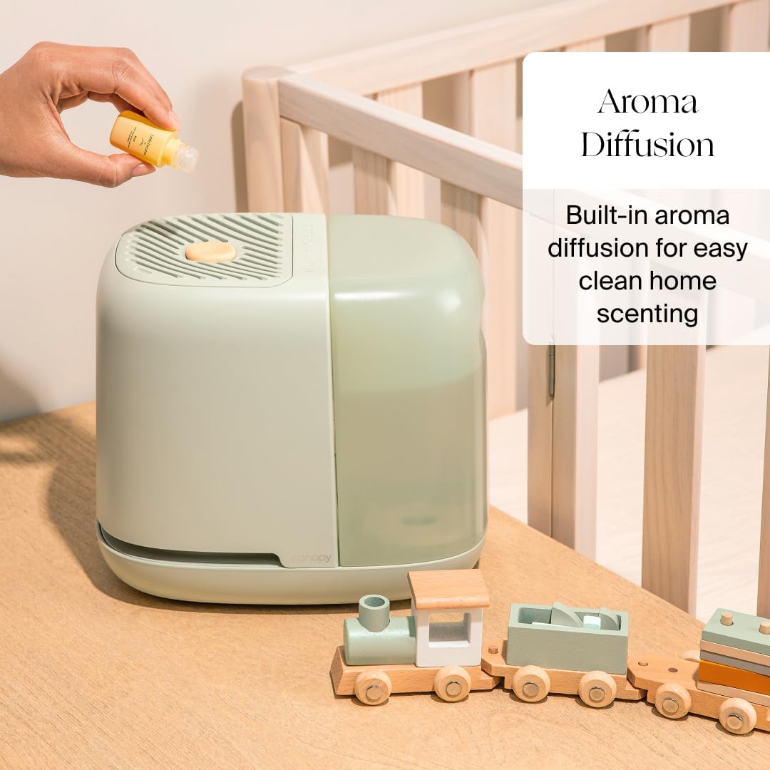 Canopy Nursery Humidifier 2.0 - White | 36-Hour Run Time, 2.5L Capacity - Sleep Lights & White Noise for Deep Sleep
