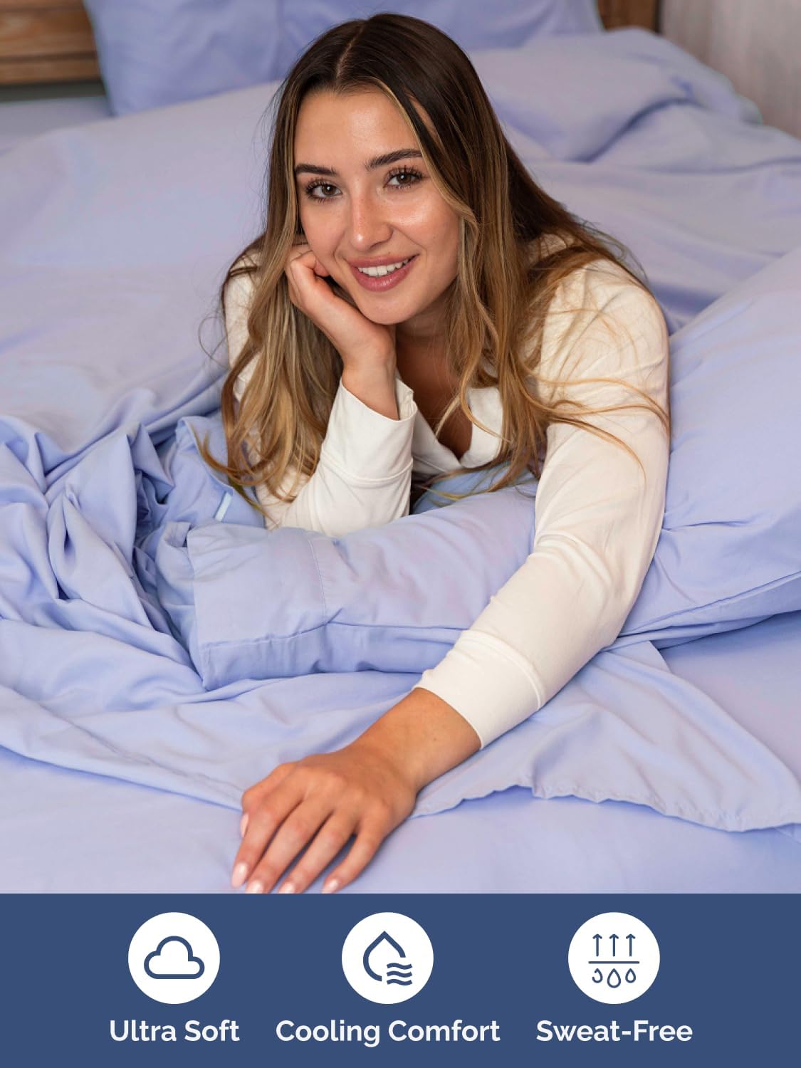 Skiennix Extra Deep Full Sheet Set | 6-Piece Breathable Cooling Bedding - Soft, Wrinkle-Free Lavender