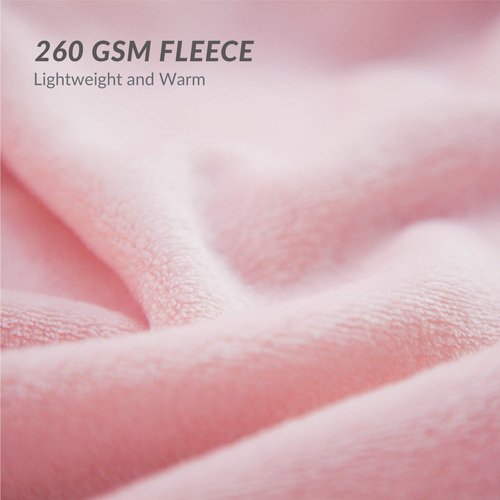 Bedsure GentleSoft Fleece Blanket - Cozy Pink Queen Size Plush Throw, Lightweight Microfiber 90x90 Inches