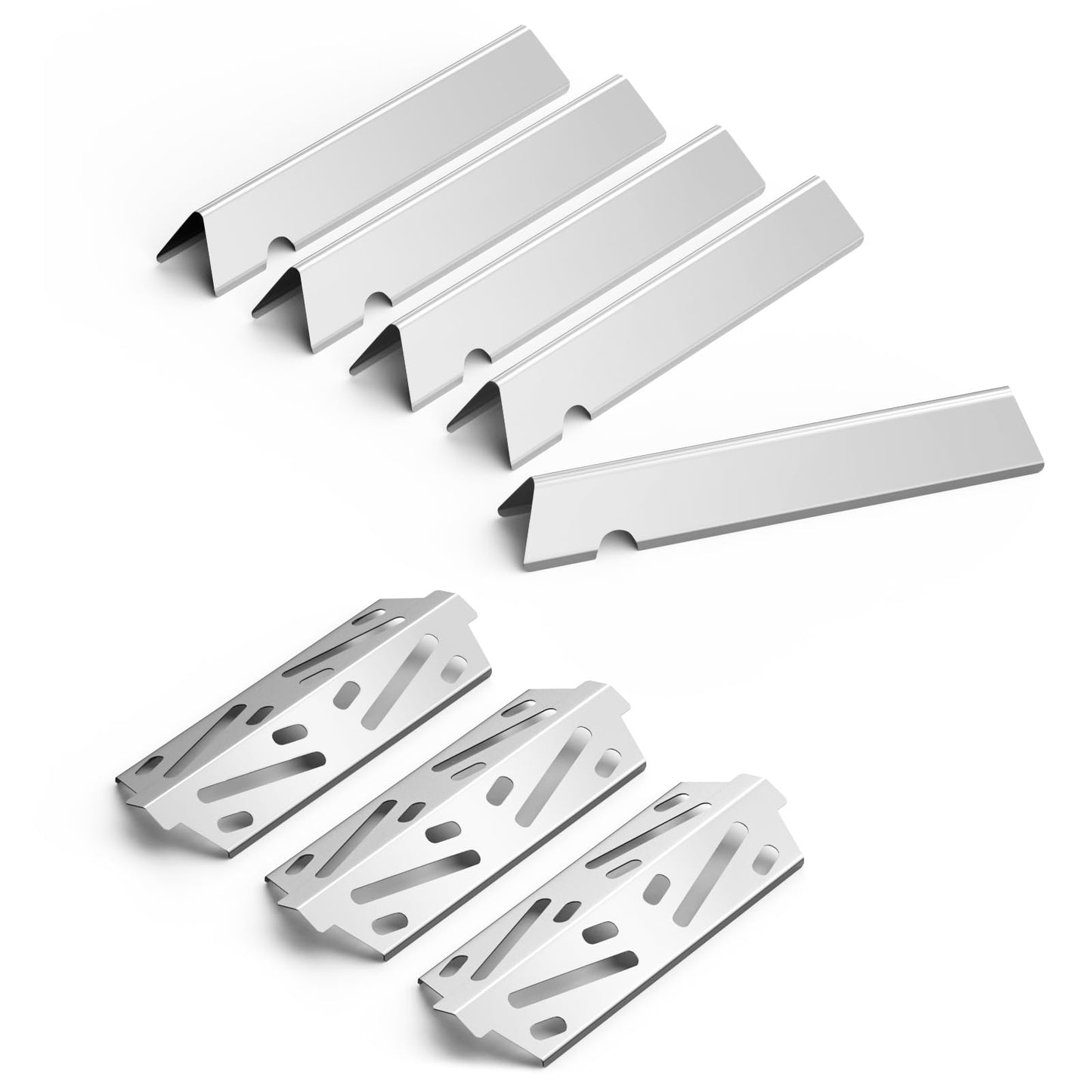 BBQ-PLUS 66032/66795 Flavorizer Bars and 66040 Heat Deflector Grill Parts Replacement for Weber Genesis II E/ES 310 Series (2017 and Newer) Gas Grills