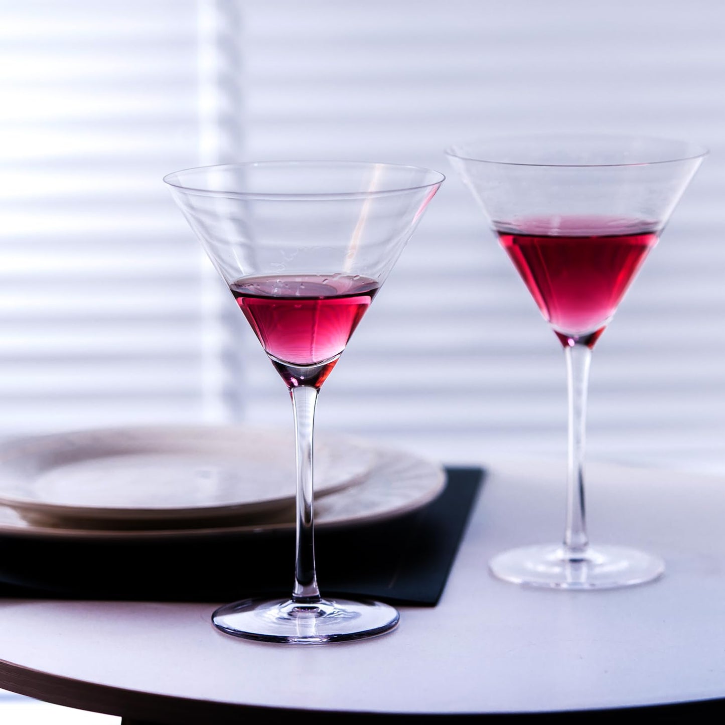 Handblown Crystal Martini Glasses Set of 4-9.5 oz Coupe Glass Set with Stem - Elegant Cocktail Glasses for Bar, Margarita, Cosmopolitan, Manhattan, Gimlet - Unique Gift for Mother’s Day