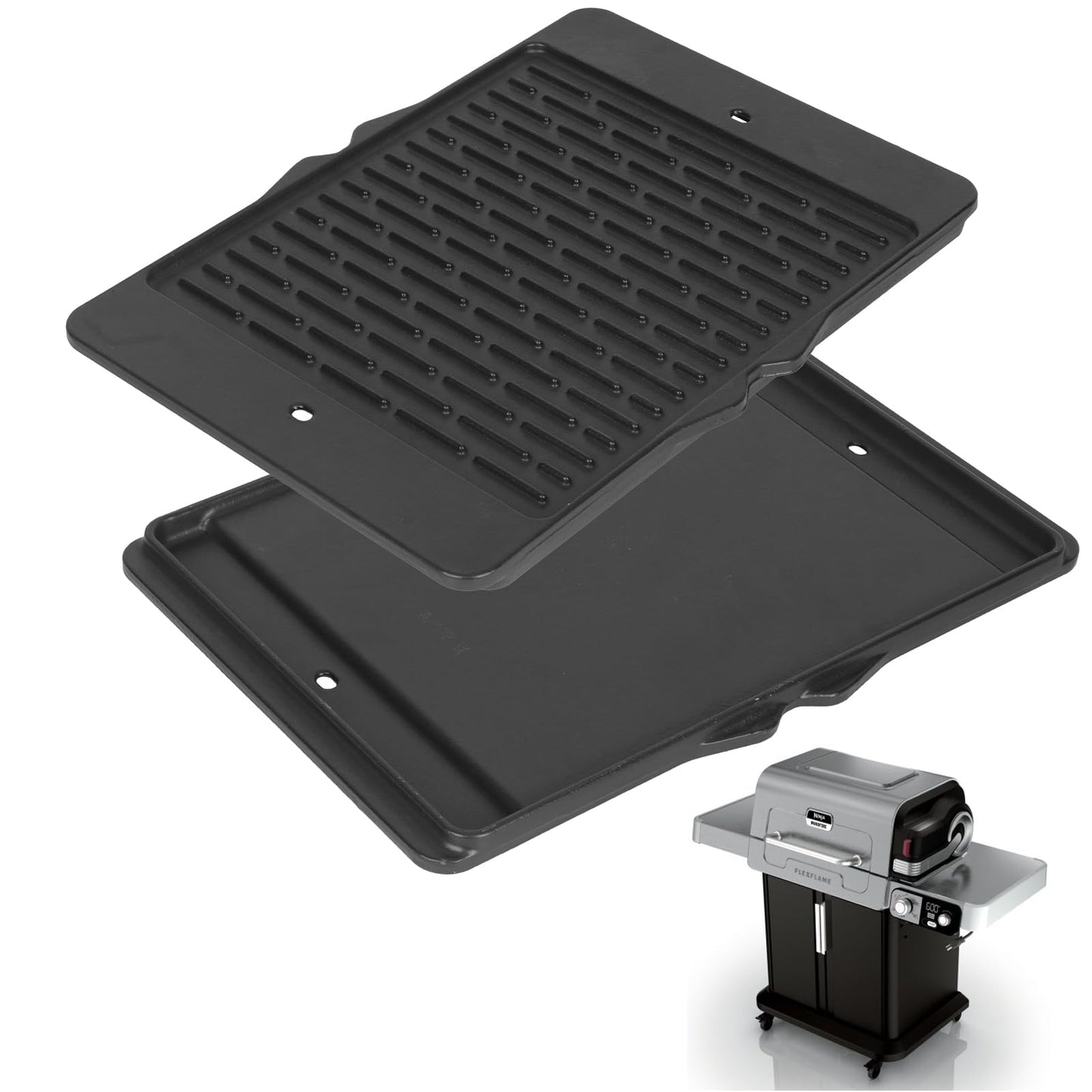 Cast Iron Reversible Griddle for Camp Chef, Universal Stove Top Griddle for Most 4 Burner Stove/Charcoal/Gas/Propane/Electric Grill Pan, Large Flat Top Plate for Outdoor Camping Accessories,16" x 24"