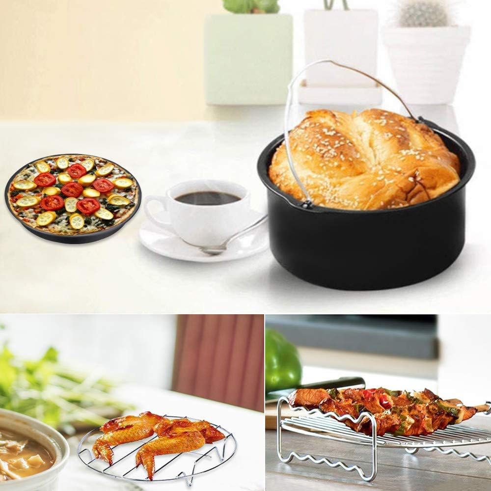 Phillips Air Fryer Accessories Set - 7-Piece Kit with Egg Bites Mold, Pizza Pan & More for 3.5Qt-5.8Qt Models