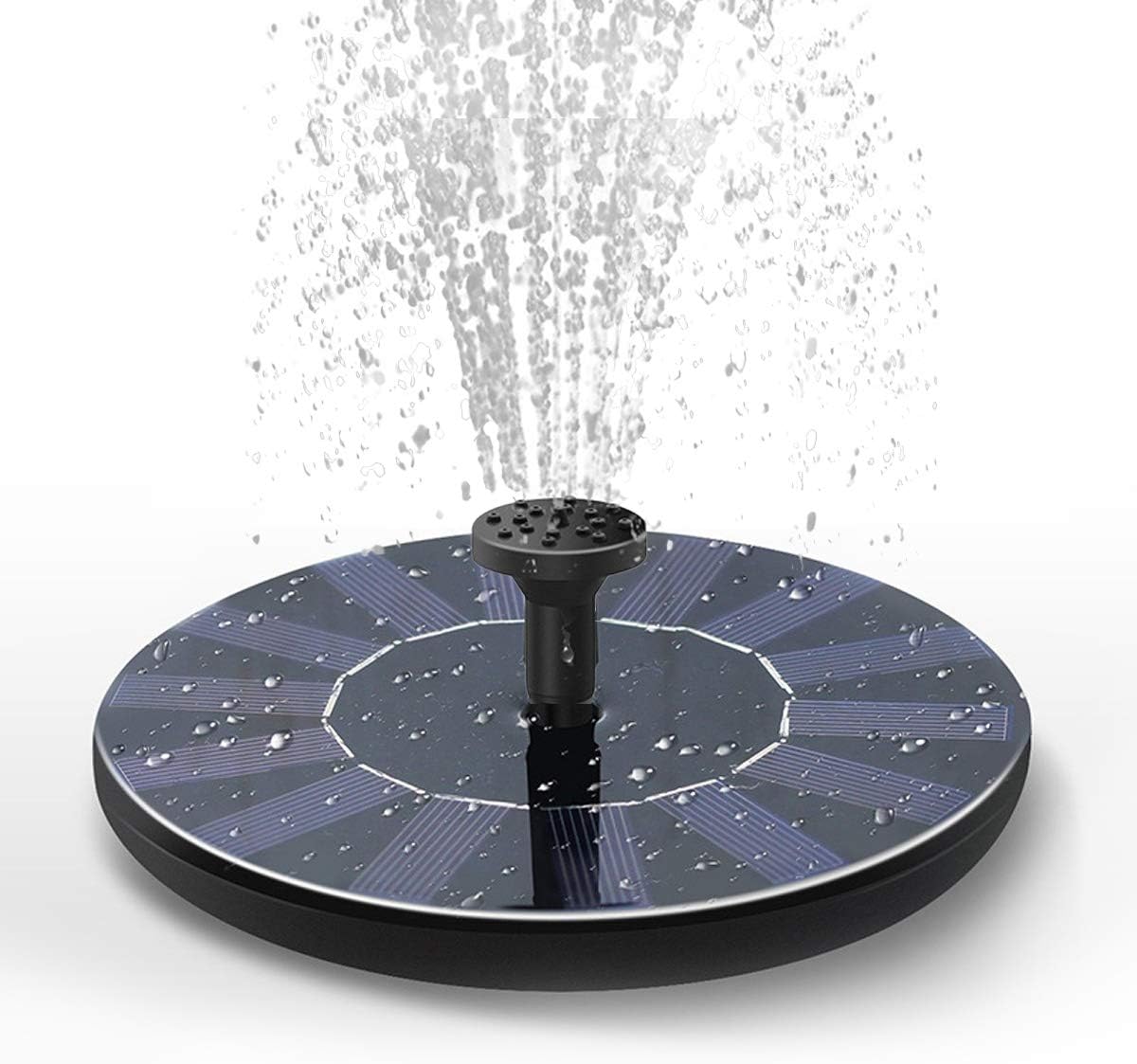 Skiennix Solar Fountain Pump - Upgraded 1.5W Mini Solar Powered Water Feature for Bird Baths, Gardens & Ponds