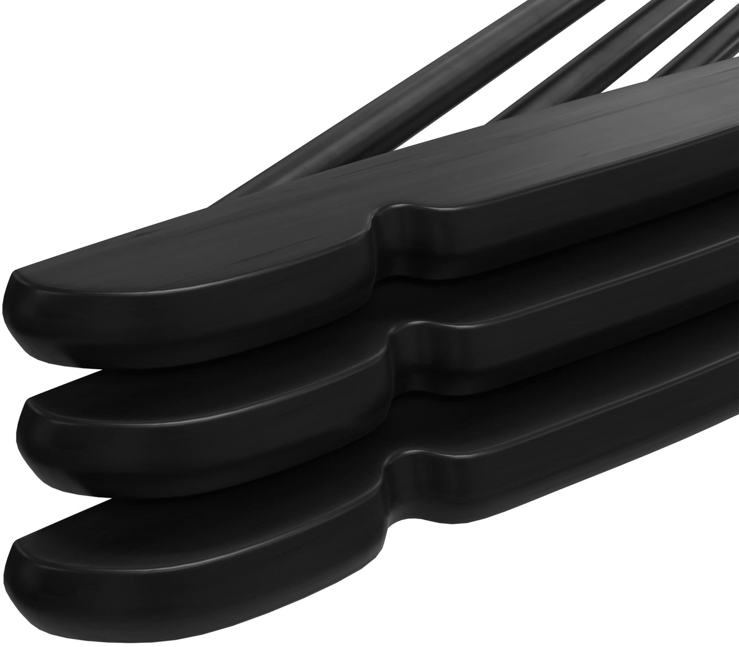 Utopia Home Premium Wooden Hangers 20 Pack - Durable & Slim Coat Hanger - Suit Hanger with 360-Degree Rotatable Hook - Wood Hangers with Shoulder Grooves (Black Color)