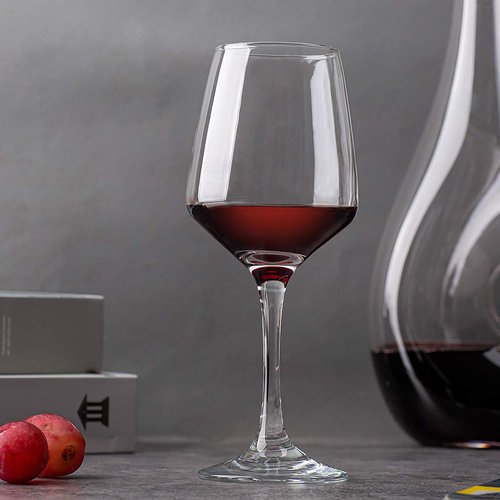 C CREST Wine Glasses Set of 8, 12oz, Lead-free, Clear, Durable Glassware