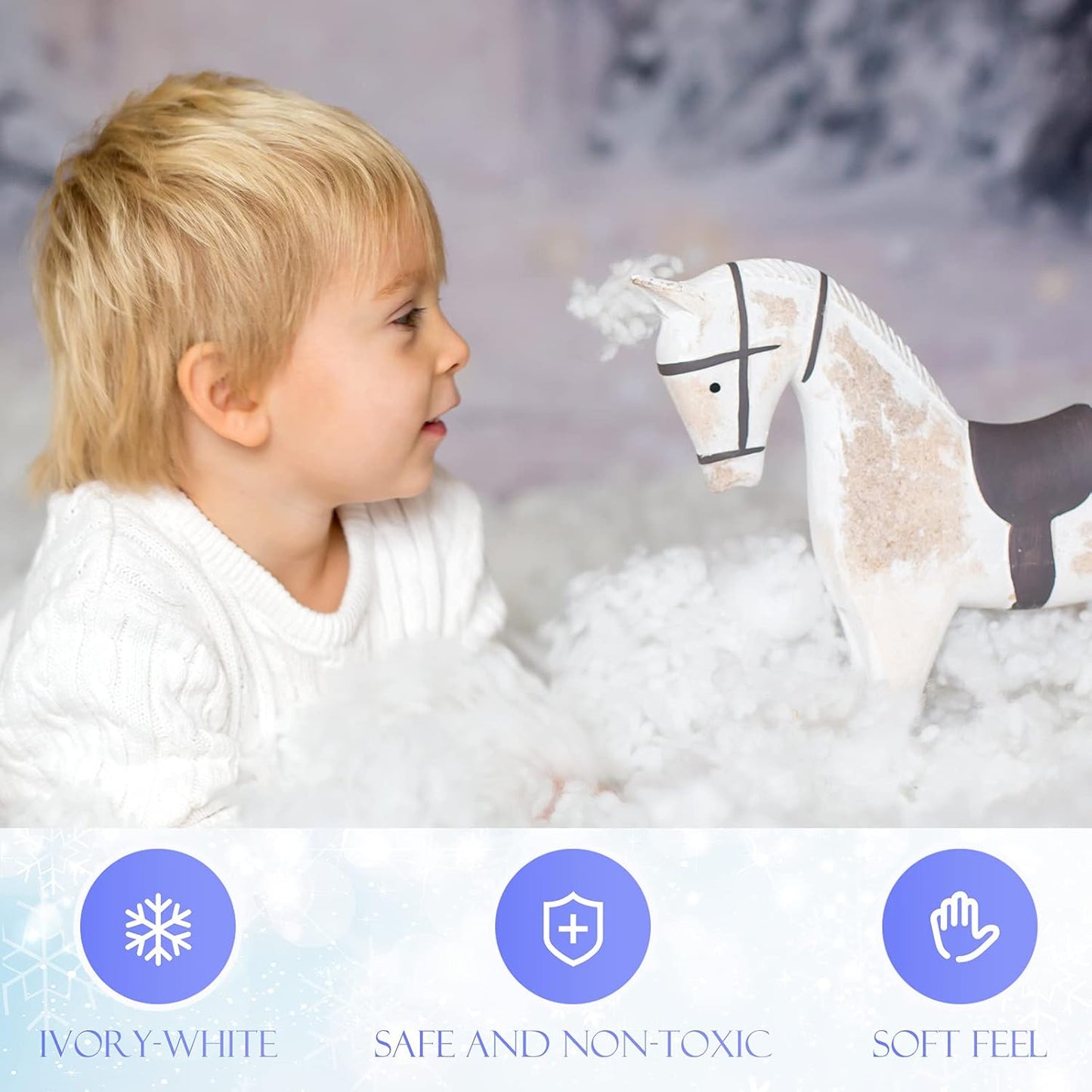 Tatuo Christmas Fake Snow | Fluffy Artificial Snow Blanket for Holiday Decor - 5.3 oz Bags