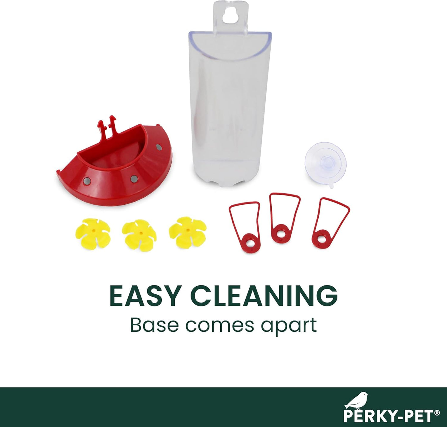 Perky-Pet Hummingbird Feeder - 8 oz Plastic Window Mount with Perches for Outdoor Use