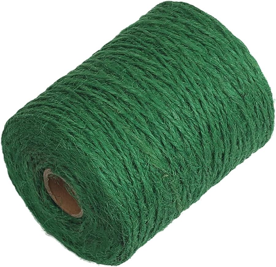 Vivifying Garden Twine - 656 Feet of 2mm Strong Green Jute String for Climbing Plants & Crafts