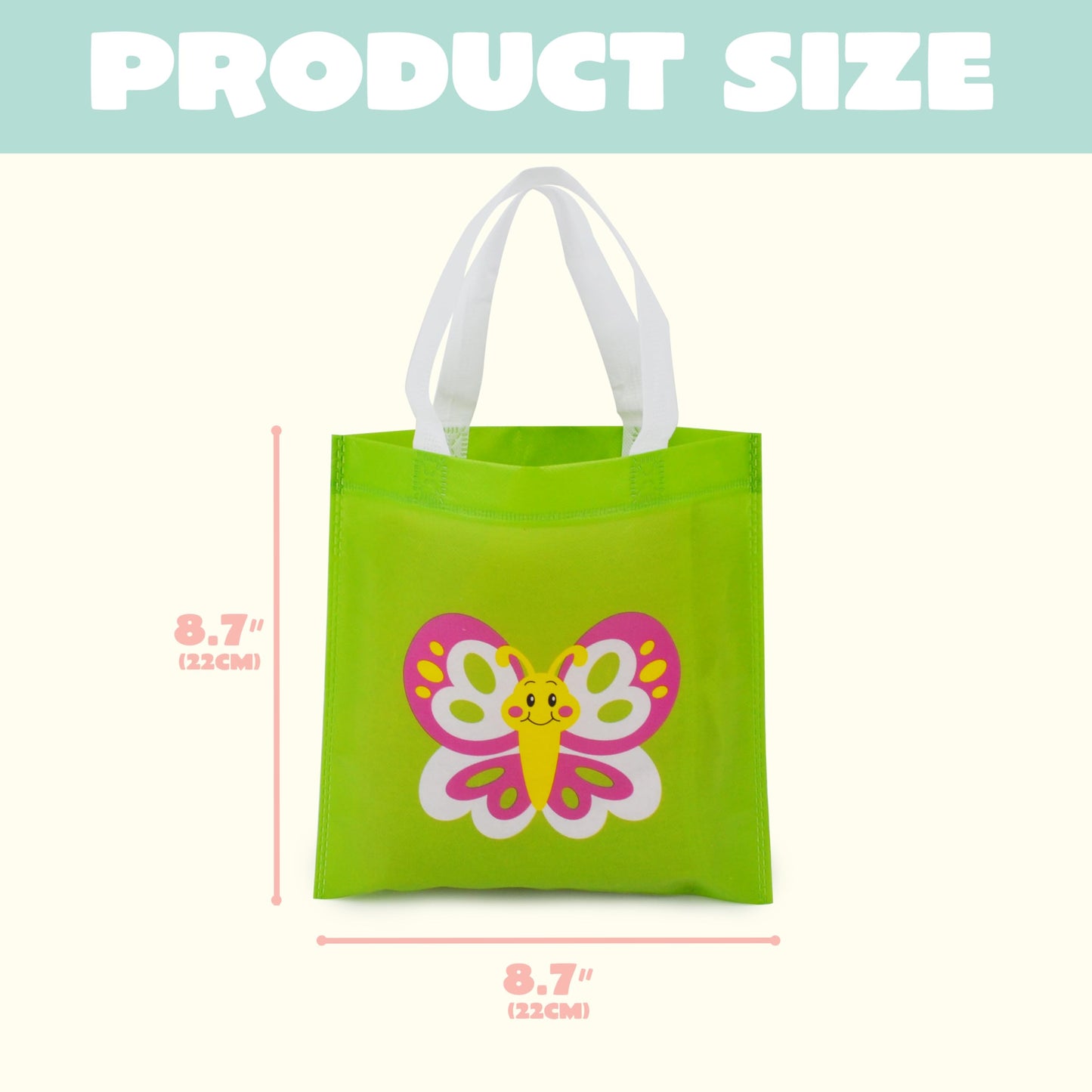 JOYIN 36 PCS Easter Gift Bags, Non Woven Easter Tote Bags with Handles Party Treat Bags for Gifts Wrapping, Egg Hunt Game, Party Supplies