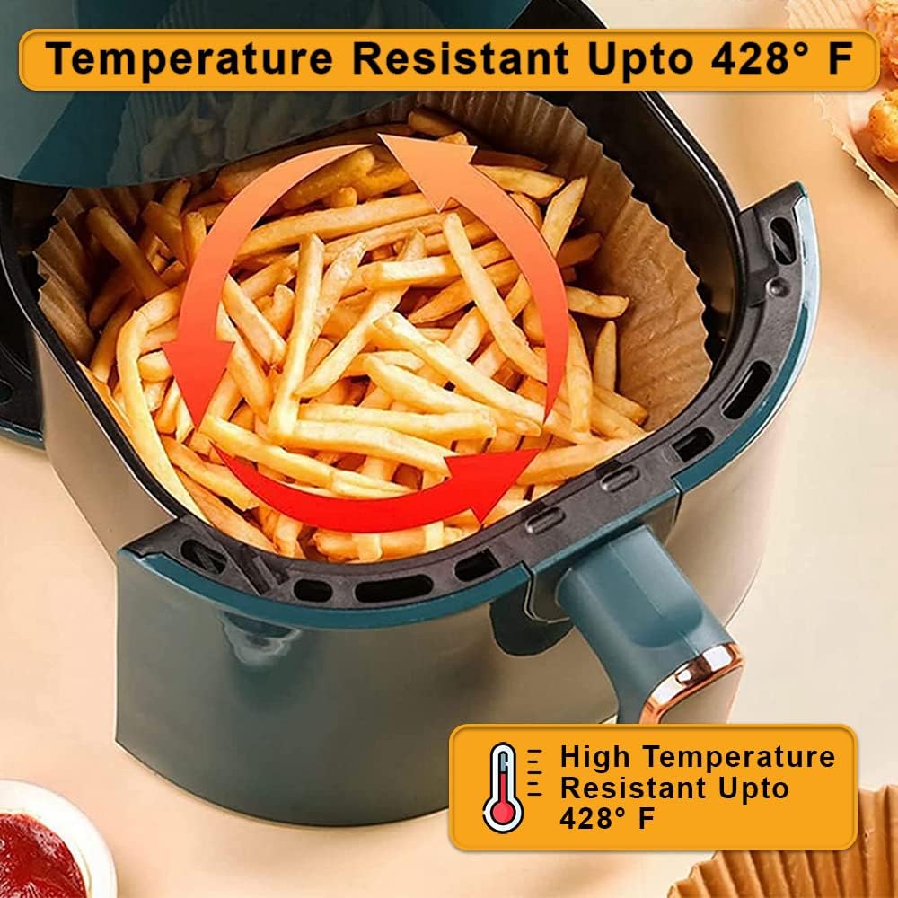 Ninja Air Fryer Liners - Disposable Parchment Paper, 150 Pcs | Water & Oil Proof, 6.3 Inch (Fits 2-5 Qt)