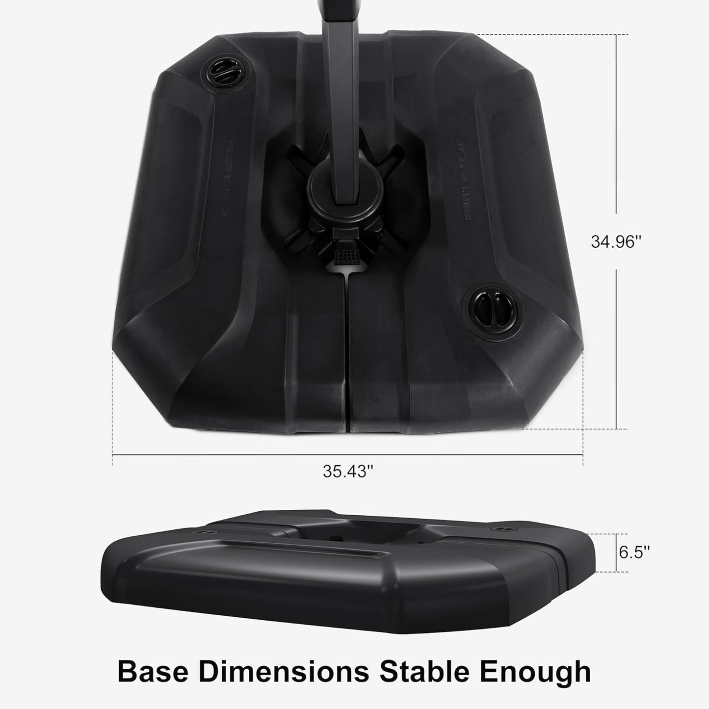 PURPLE LEAF Patio Umbrella Base - 200 Lbs Water & Sand Filled Weighted Base for Offset Umbrellas