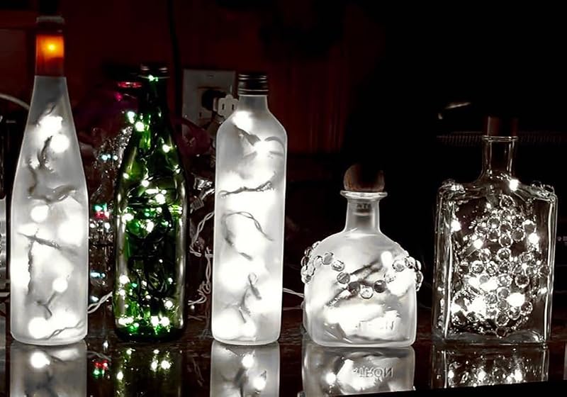 White Wire 10 LED Christmas Mini Light Set - Pure White, 5 Feet, Indoor & Outdoor