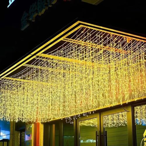 LED Icicle Christmas Lights, 16.4FT 168 LEDs 8 Modes Extendable Eaves