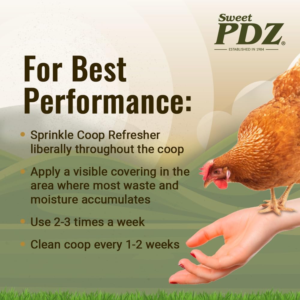 Sweet PDZ - Coop Refresher - Natural Zeolite Odor Eliminator for Chicken Coops - 10 lbs