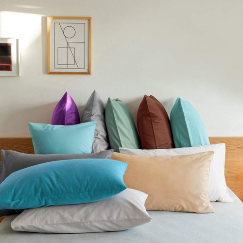 FLXXIE Pillow Cases - Soft Microfiber Standard Size Pillow Covers | Wrinkle & Stain Resistant, 2-Piece Set, Sky Blue 20x26