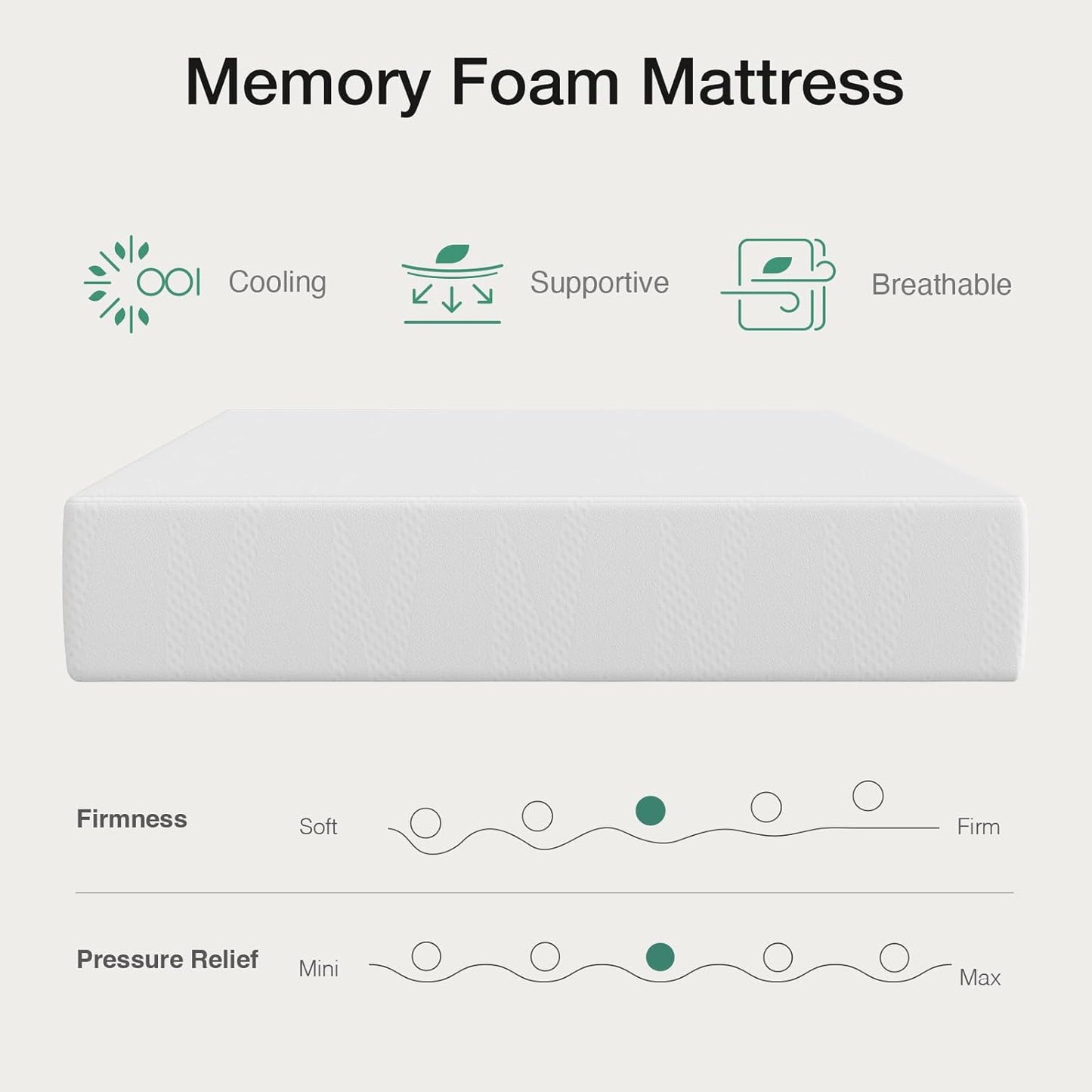 Novilla Full Mattress - 5 Inch Gel Memory Foam Mattress for Kids | Cooling Sleep & Pressure Relief, CertiPUR-US Certified