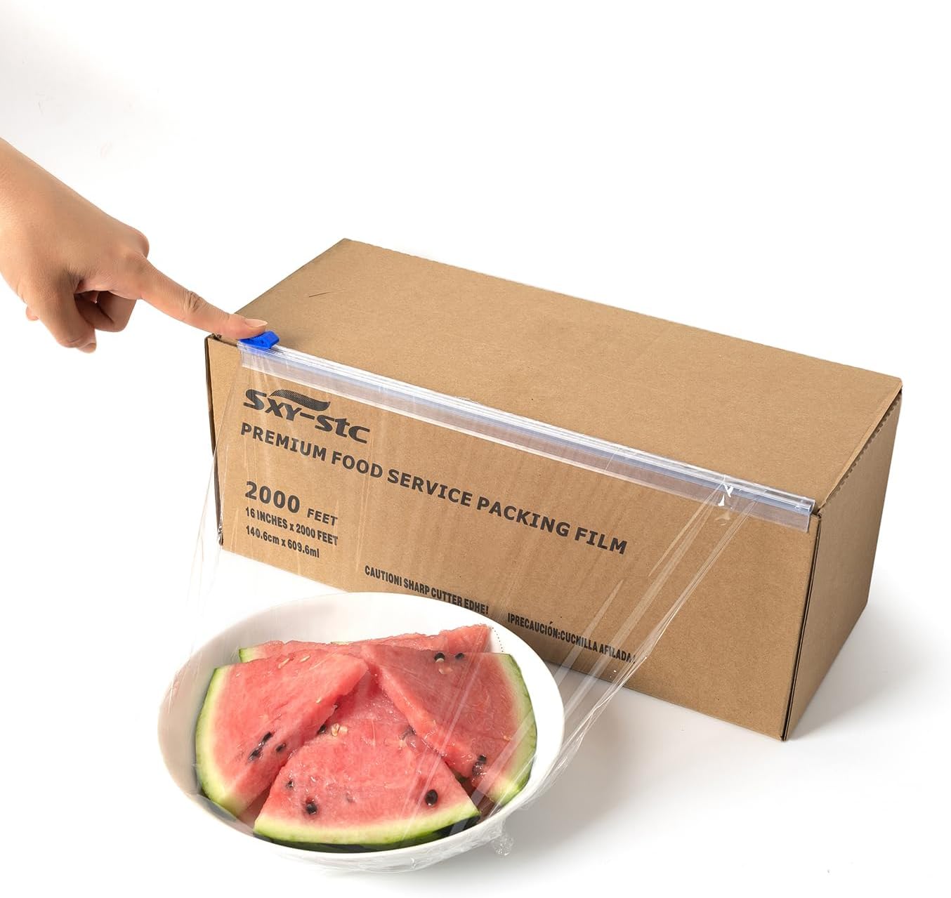 Plastic Cling Wrap - 16 Inch x 2000 Feet | Durable Food Storage Solution