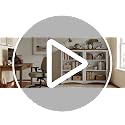 43-Inch Farmhouse Wooden Bookshelf - 3-Tier White Bookcase for Living Room & Office