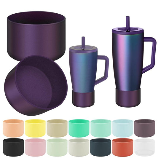 ZXFYE 2Pcs Protective Boot Compatible with Brumate Era 40 oz 30 oz Tumbler, Anti-Dent & Anti-Slip Silicone Bottom Cover Protector Sleeve Bumper Compatible with Brumate Era Tumbler with Handle