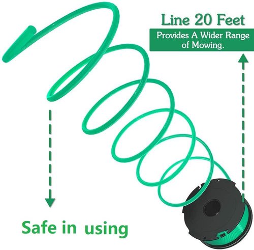 GH3000 Trimmer Replacement Spools - 20ft 0.080 Inch Auto-Feed Line for Black and Decker LST540 | 10 Pack