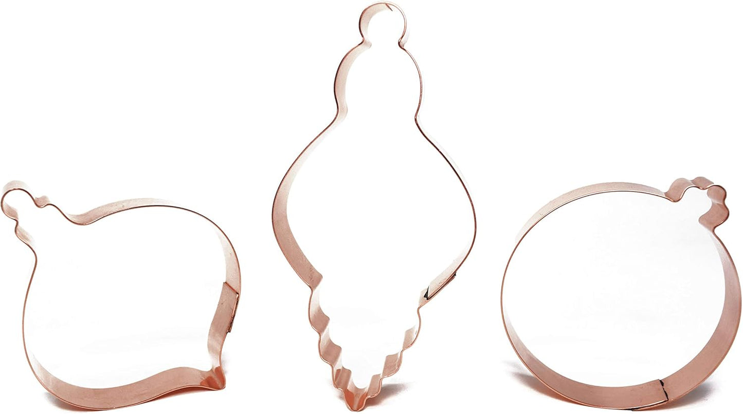 Handcrafted Christmas Ornaments Cookie Cutter Set - 3 Pieces Made in the USA