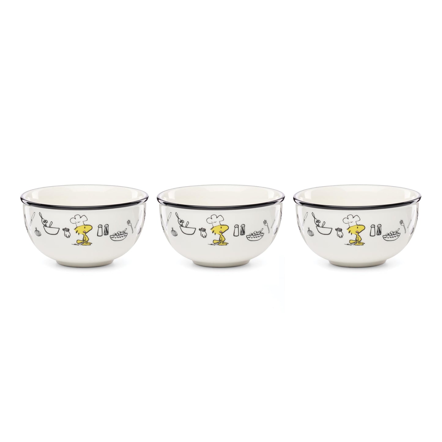 Lenox 897684 Chef Snoopy Mini Bowls, Set Of 3