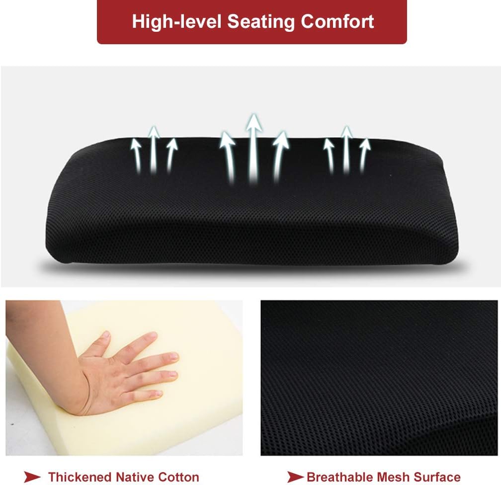 BestOffice Ergonomic Desk Chair - Mesh Computer Chair with Lumbar Support & Armrests | Red Mid Back