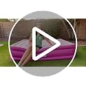 Pink Lilac Queen Air Mattress with Built-in Pump - 18 Inch Blow Up Bed
