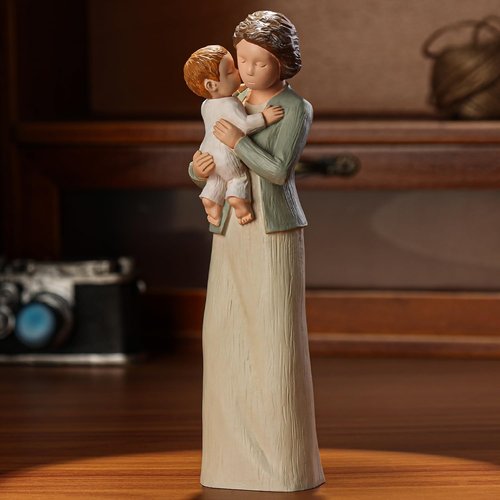 Hensonever Grandma Figurines - Hand-Painted Grandmother & Grandchild Sculptures | Perfect Birthday Gifts