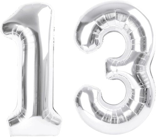 40 Inch Silver Number Balloon - Happy Birthday Decoration for Kids & Adults | Perfect for Weddings & Anniversaries