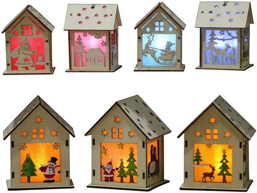 Skiennix Wood Craft Kits - Unfinished 3D Wooden House Puzzle Toy for Kids & Adults | 7 Pieces Included