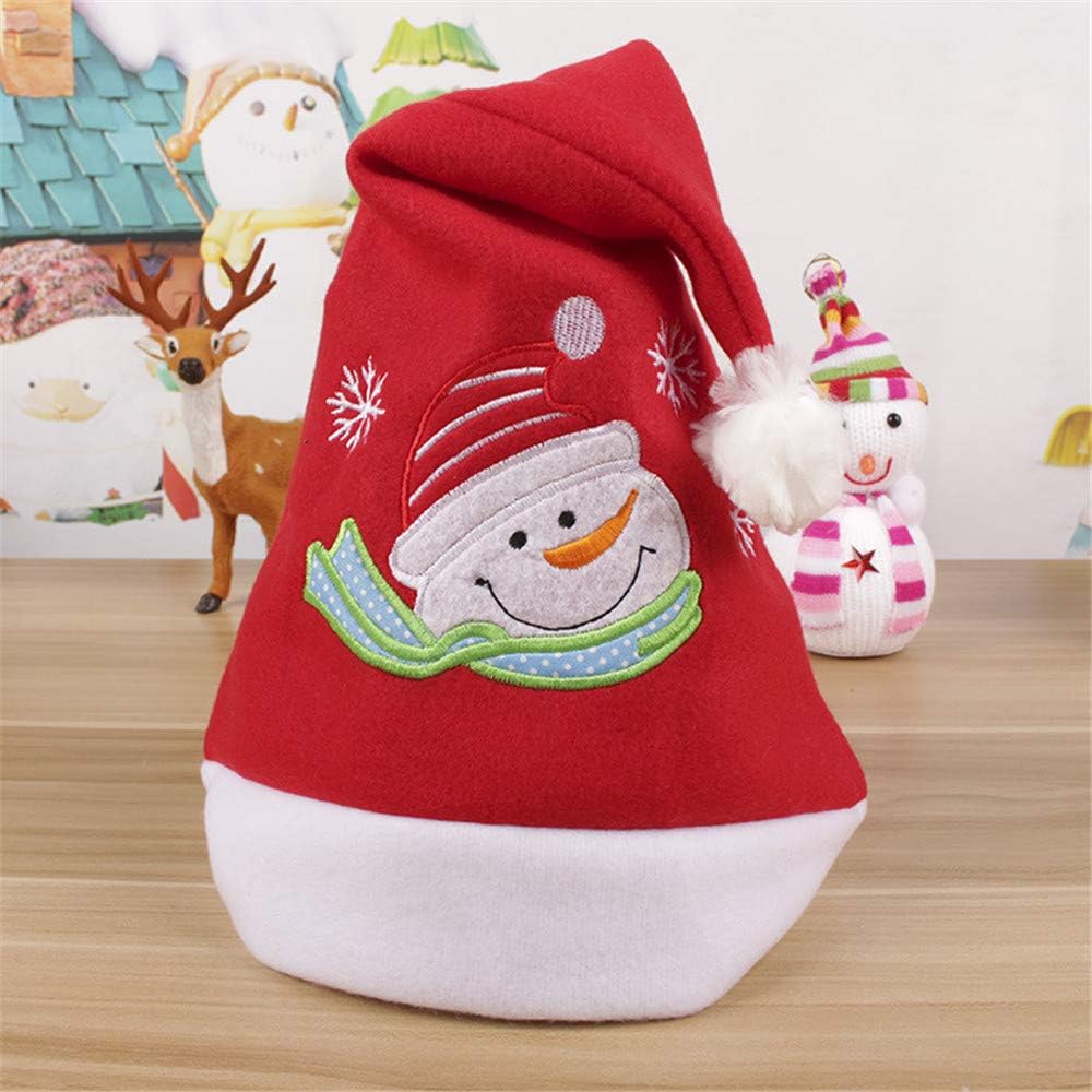 8-Pack Red Christmas Hats for Kids & Adults - Soft Non-Woven Pleuche Holiday Wear