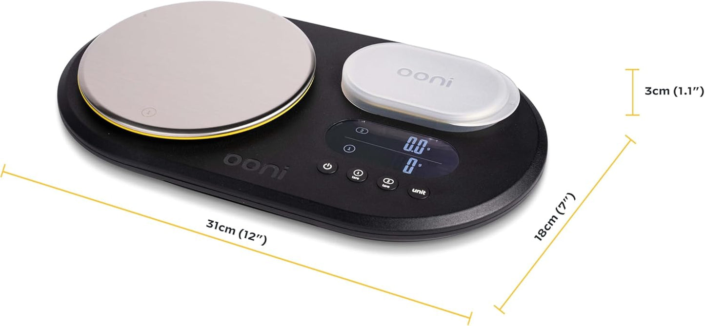Ooni Digital Kitchen Scales - Dual Platform Baking & Cooking Scales with LCD Display | Perfect for Pizza Oven Accessories